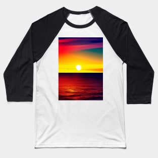 CUTE, STYLISH AND EVOCATIVE OCEAN SUNRISE Baseball T-Shirt